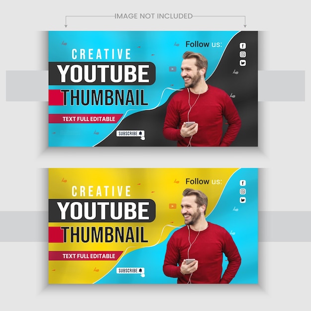 conception de modèle de vignette YouTube en ligne pour votre vignette vidéo