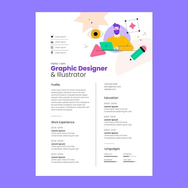 Vecteur conception de modèles de concepteurs graphiques