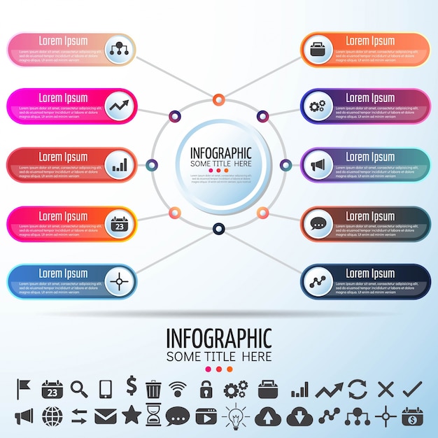 Conception De Modèles D'infographies De Cercle