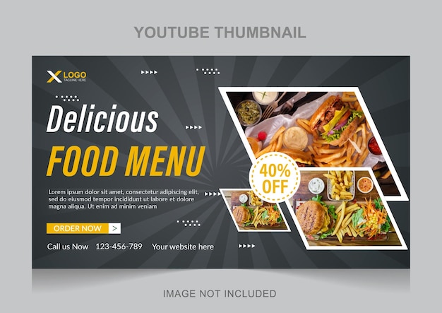 Conception de modèles modifiables de vignettes youtube vlogger de cuisine asiatique