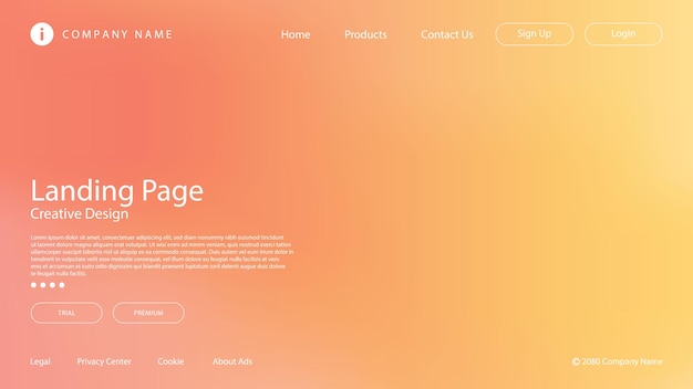 Conception Moderne Abstraite Avec Couleur Pastel Et Effet De Flou Pour La Page De Destination Du Site Web