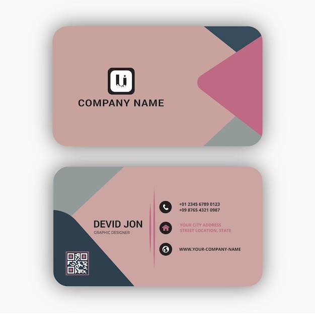 Conception moderne de cartes de visite d'entreprise