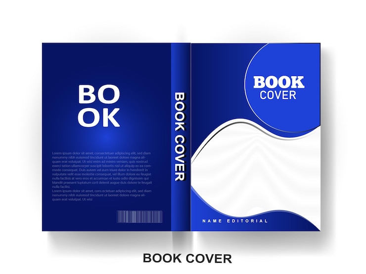 Vecteur conception moderne de couverture de livre vectorielle minimale gratuite avec vue de maquette de gradient abstrait