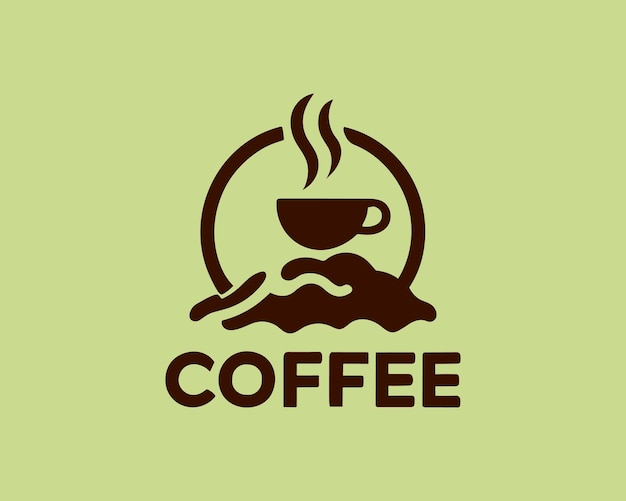 Conception moderne du logo d'un café