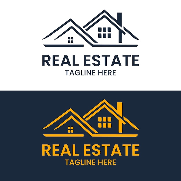 Conception moderne du logo de l'immobilier