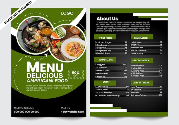 La conception moderne du menu américain