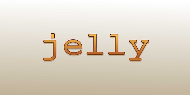 Conception modifiable de l'effet de police Jelly avec un objet intelligent