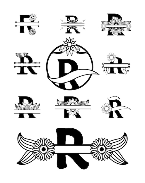 Vecteur conception de monogramme de lettre alphabétique