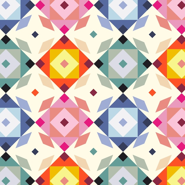 Conception de motif géométrique coloré plat