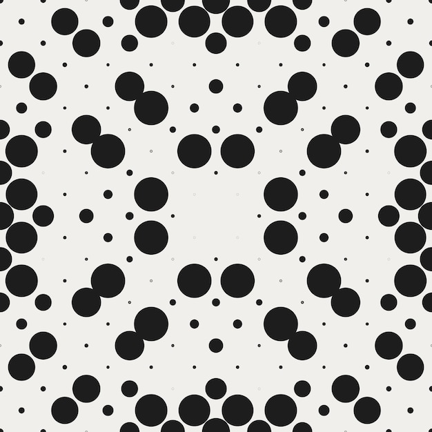 Vecteur conception de motif sans couture de vecteur de point monochrome abstrait