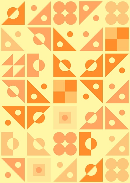 Conception de motifs de formes géométriques orange pâle