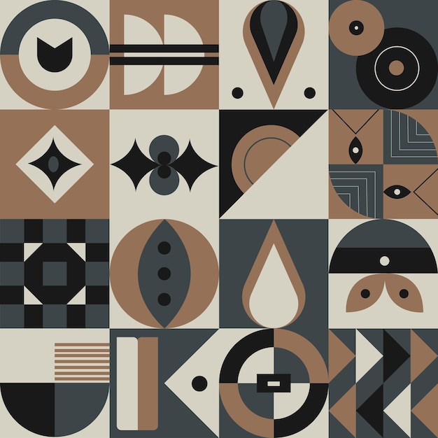 Conception De Motifs Géométriques Abstraits Dans Un Style Rétro Illustration Vectorielle