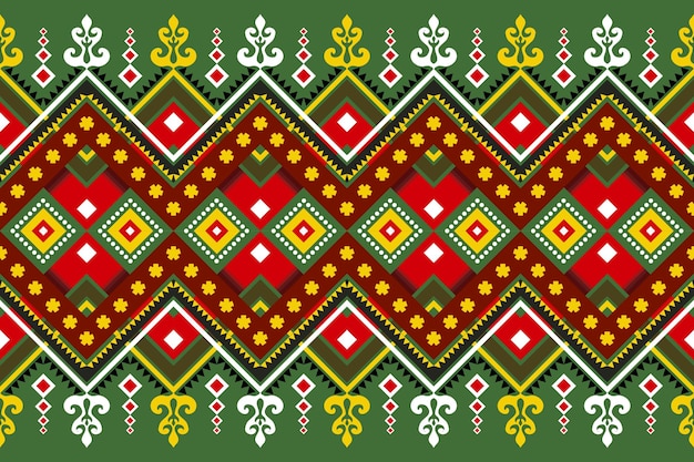 Conception De Motifs Géométriques Ethniques Asiatiques Et Traditionnels Sans Couture Pour La Texture Et Le Bachground. Décoration De Motifs En Soie Et Tissu Pour Tapis, Vêtements, Vacances De Noël.