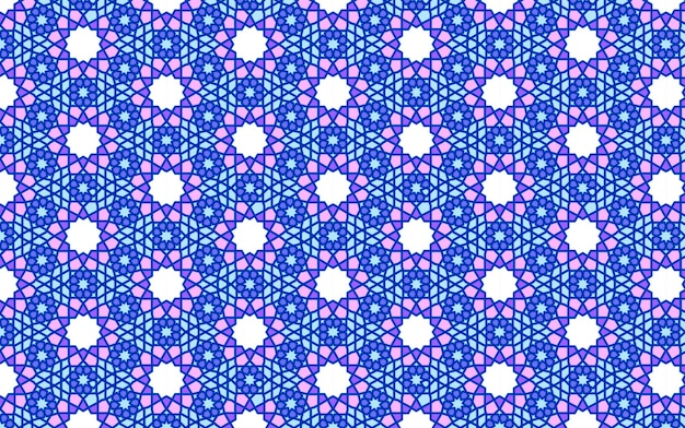 Vecteur conception de motifs islamiques géométriques en couleurs