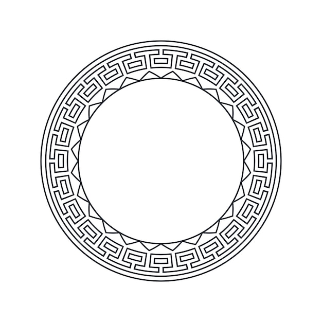 Conception de motifs ornementaux Cadre circulaire Modèle de nœud circulaire ornemental Design de motifs de bordure