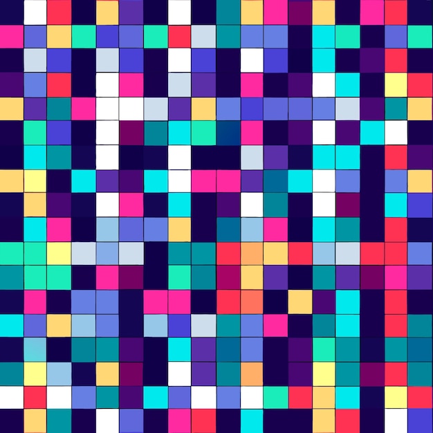 Conception De Motifs à Pixels Colorés Et à Demi-tones De Points