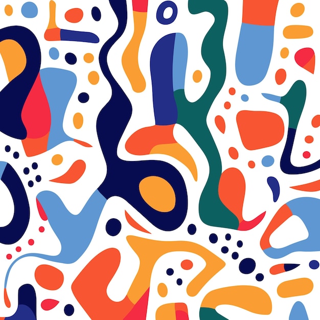 Vecteur conception de motifs réalisée avec des formes colorées pattern goainspired motifs tarsila do amaralrichard