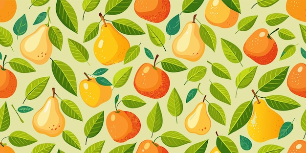 Conception De Motifs Sans Couture De Fruits De Poire