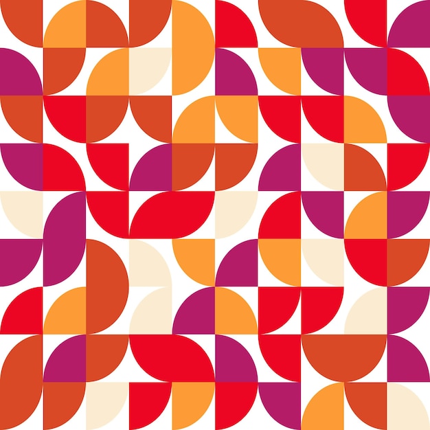 La conception de motifs vectoriels modernes sans couture de Bauhaus