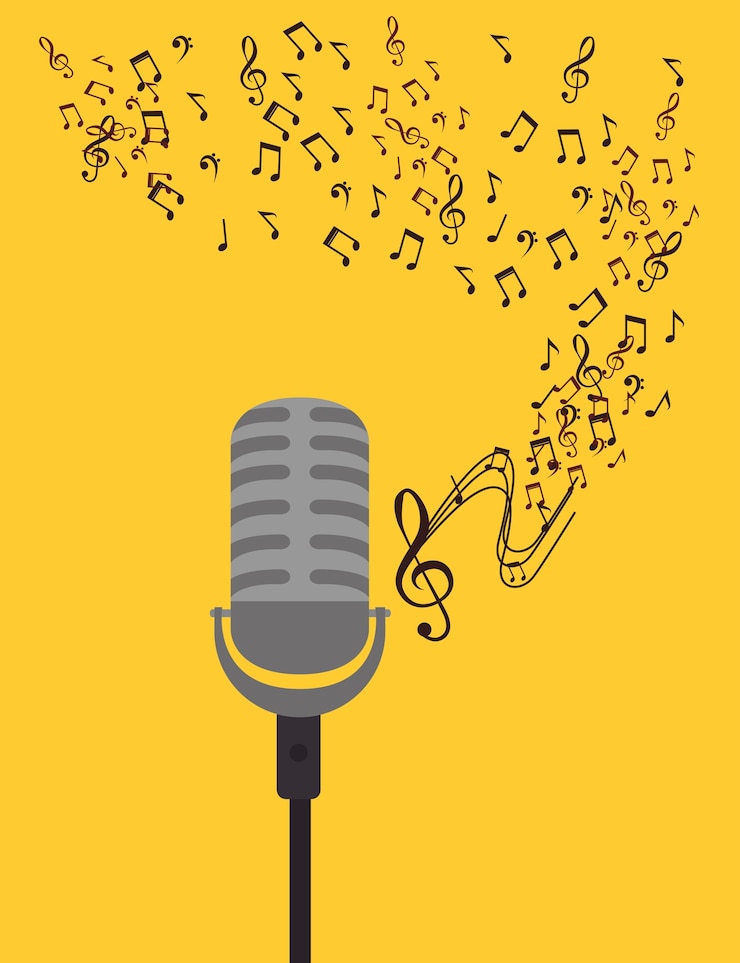 Vecteur conception de la musique.