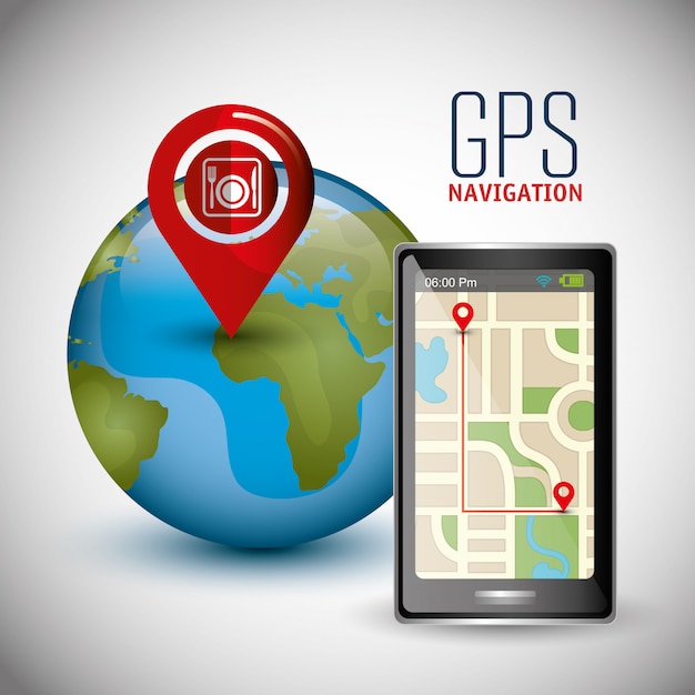 Vecteur conception de navigation gps