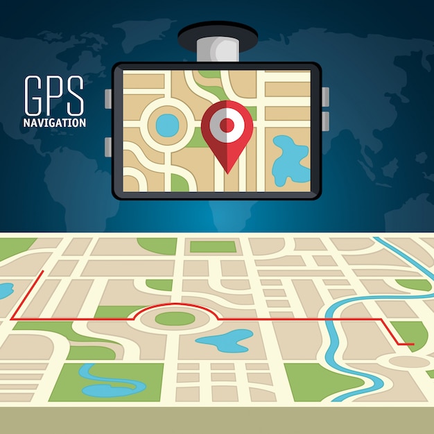 Vecteur conception de navigation gps