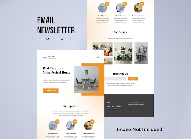 Conception De Newsletter Par E-mail De Meubles