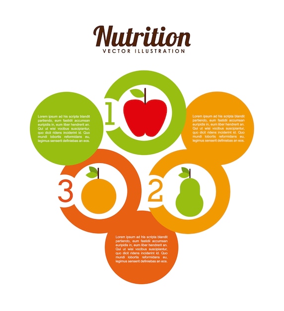 Conception De Nourriture Nutritionnelle, Illustration Vectorielle Eps10 Graphique