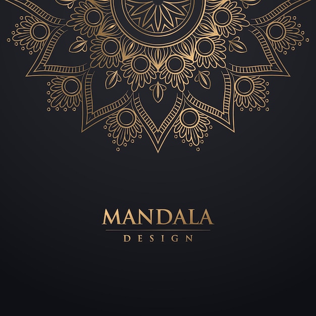 Conception ornementale de fond de mandala de luxe.