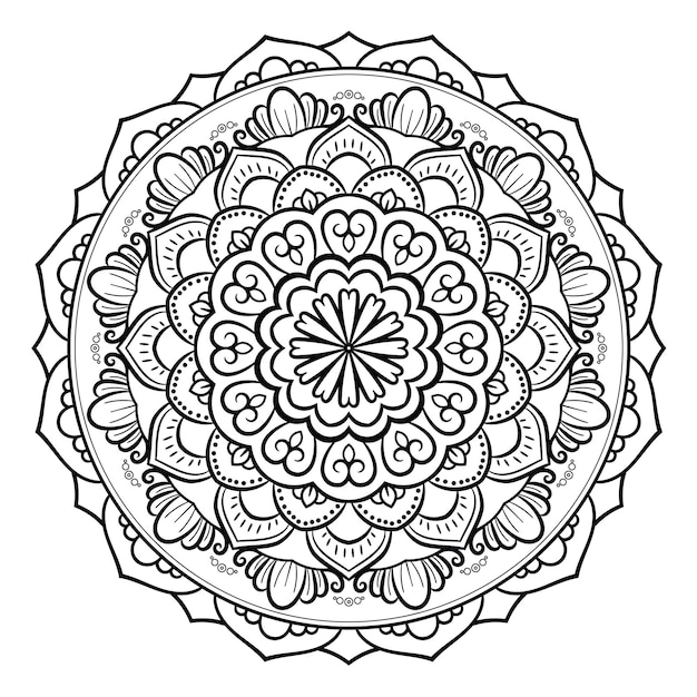 Conception Ornementale De Luxe De Mandala Pour Livre De Coloriage Et Arrière-plan