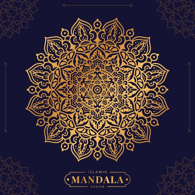 Vecteur conception ornementale de mandala de luxe