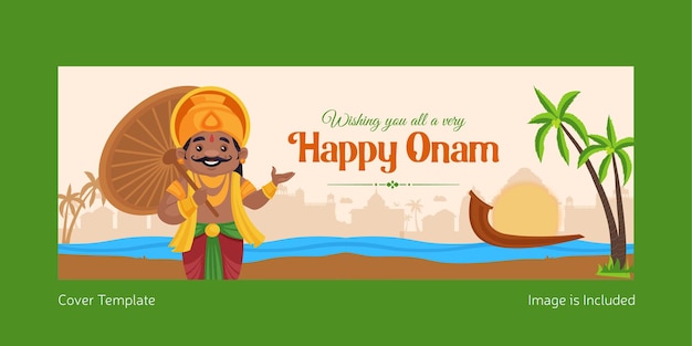 Conception De La Page De Couverture Du Festival Indien Heureux Onam