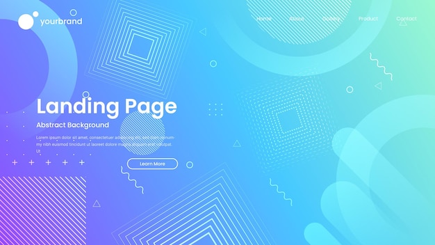 Conception De Page De Destination Abstraite Dégradé Fluide Vecteur Premium