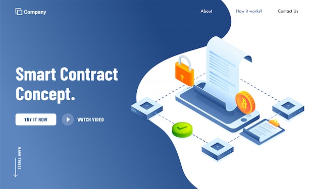 Conception D'une Page De Destination Digital Smart Contract