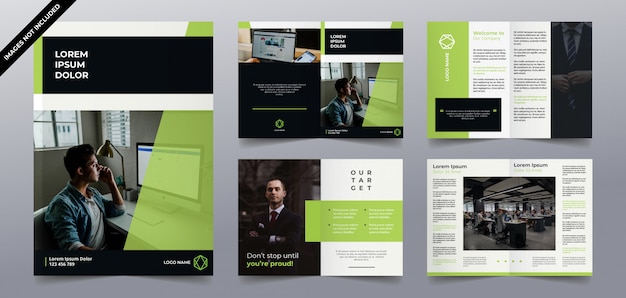 Vecteur conception de pages de brochure de technologie verte moderne