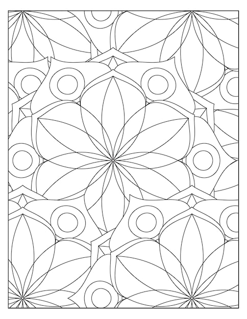 Conception De Pages De Motifs Floraux à Colorier Kdp