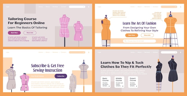 Conception de pages Web avec promotion de cours de personnalisation