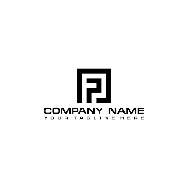 Conception De Panneau De Logo Initial Fp Pour Votre Entreprise