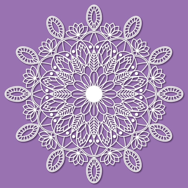 Conception De Papier Découpé Mandala