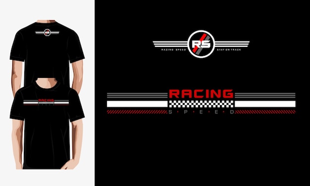 Conception de performance de course pour t-shirt automobile