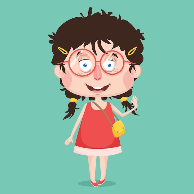 Conception de personnage abstrait fille