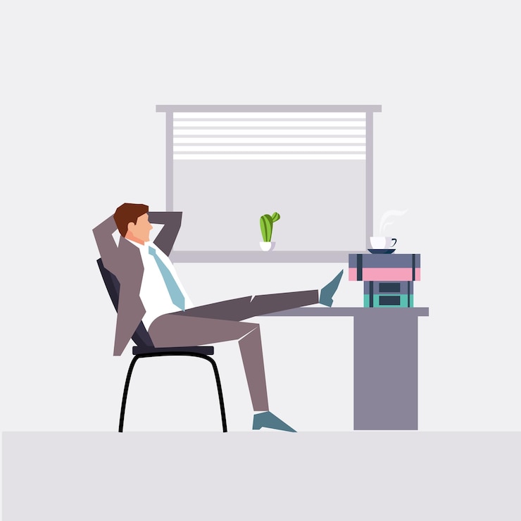 Vecteur conception de personnage plat moderne de vecteur sur l'homme d'affaires au travail illustration