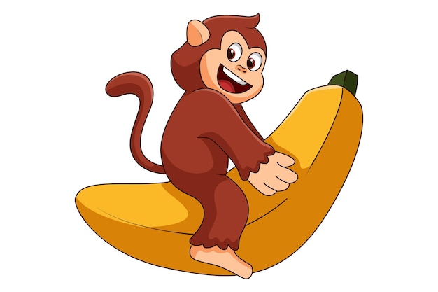 Conception de personnages de dessins animés de singes mignons