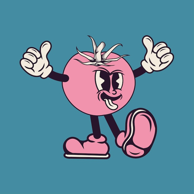 Conception de personnages rétro à partir de tomates