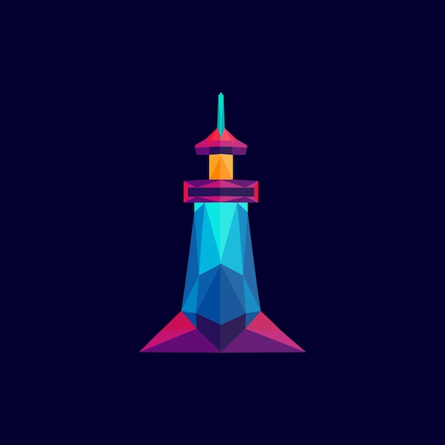 Conception De Phare Géométrique Vectorielle Géométhique Colorée