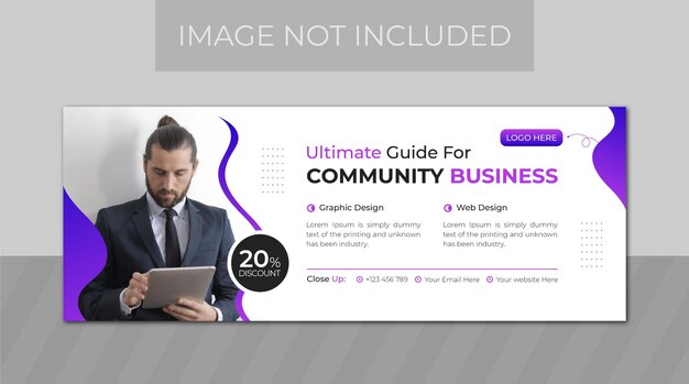Conception de photo de couverture facebook d'entreprise ou modèle de bannière web