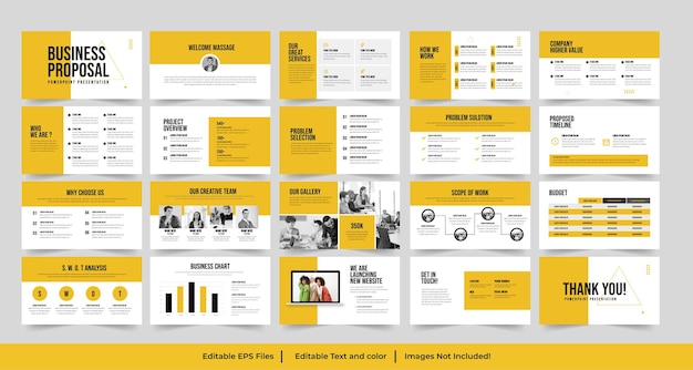 Conception de plaque d'équipe PowerPoint de proposition commerciale