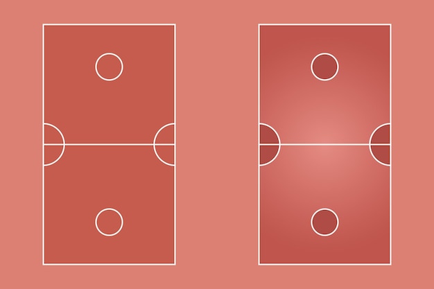 Conception plate de la cour de takraw Illustration graphique du terrain de sport Vecteur de la cour de takraw et de la mise en page