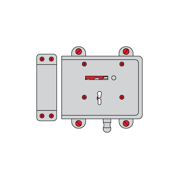 Conception plate de serrure de porte intérieure.