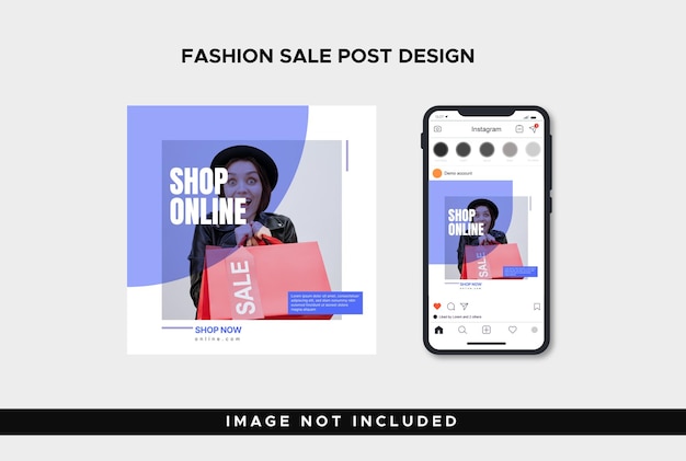 Conception De Poste De Vente De Mode Pour Instagram